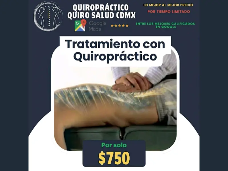 Doctor de Quiro Salud realizando ajuste cervical preciso a paciente en camilla